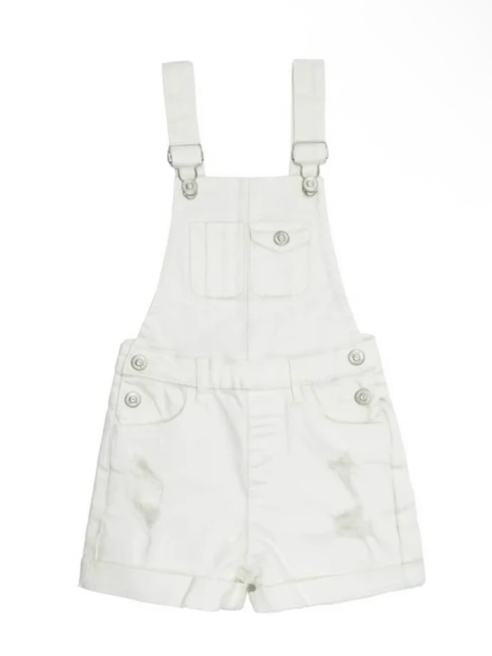KIDSCOOL SPACE Jeans Shorts, Ripped Adjustable Straps Summer Denim Shortalls